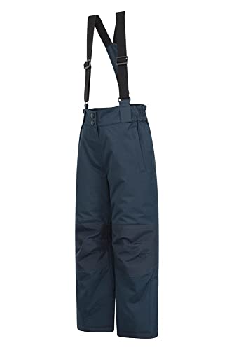 Mountain Warehouse Honey La miel embroma los pantalones de la nieve - pantalones de Snowproof, polainas de la nieve, Rodillas reforzadas, abertura relampagada Salopettes, apoyos desmontables, Invierno Azul oscuro 2-3 Años