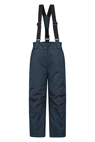 Mountain Warehouse Honey La miel embroma los pantalones de la nieve - pantalones de Snowproof, polainas de la nieve, Rodillas reforzadas, abertura relampagada Salopettes, apoyos desmontables, Invierno Azul oscuro 2-3 Años