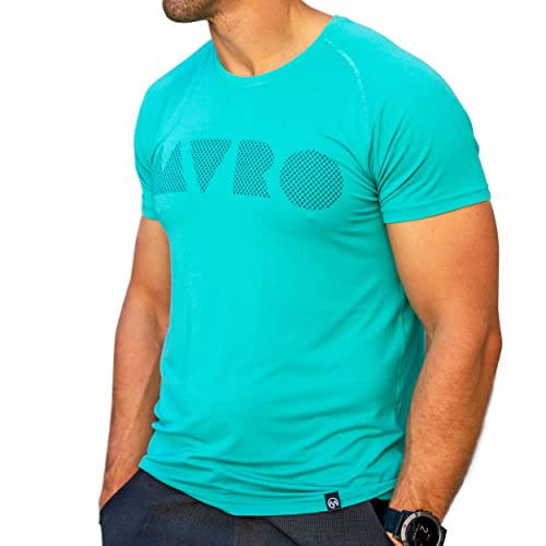 Movero Performance Bamboo Dot t-Shirt (Aqua) (Small)