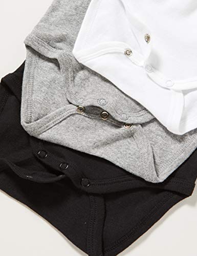 NAME IT Nbnbody 3p LS Black 2 Noos Body, Negro, 6 Mes Unisex bebé
