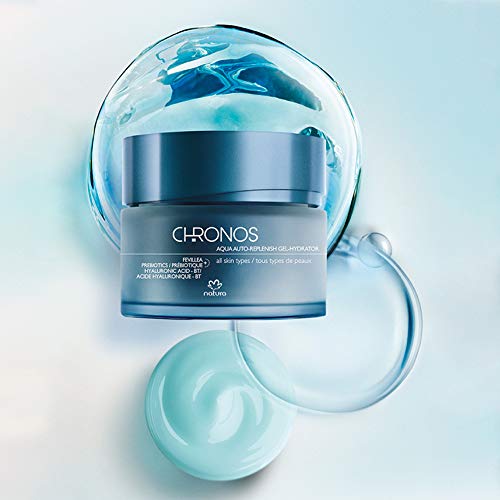NATURA - Aqua Gel Hidratante Chronos - Tratamiento de Día Ultrahidratante para Pieles Secas y Deshidratadas - Hidratación de Larga Duración - Prebióticos + Ácido Hialurónico - 100% Vegano - 40 g