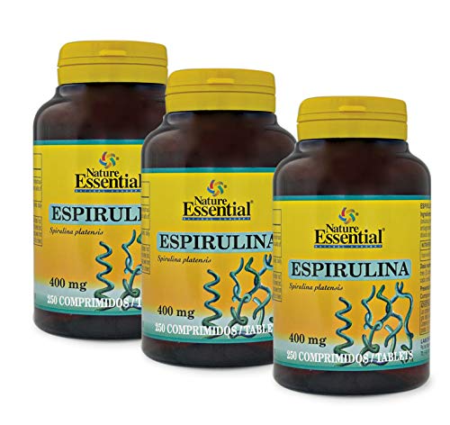 Nature Essential | Espirulina 400 mg | 250 Comprimidos (Pack 3 unidades)