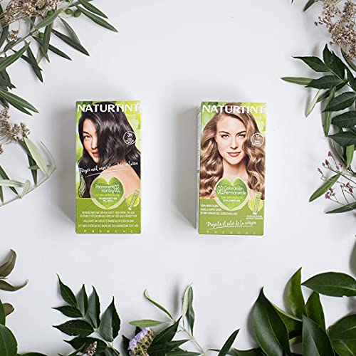 Naturtint Coloración Permanente 6.31 Marrón Almendra Intenso, Sin Amoniaco, 100% Cobertura de canas. Ingredientes Naturales. Pack de 3