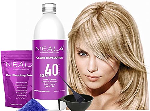 NEALA oxidante revelador de color 40 vol 12% enriquecida y perfumada - Crema oxigenada, emulsión activadora de tinte y decoloración para el cabello, 1 litro