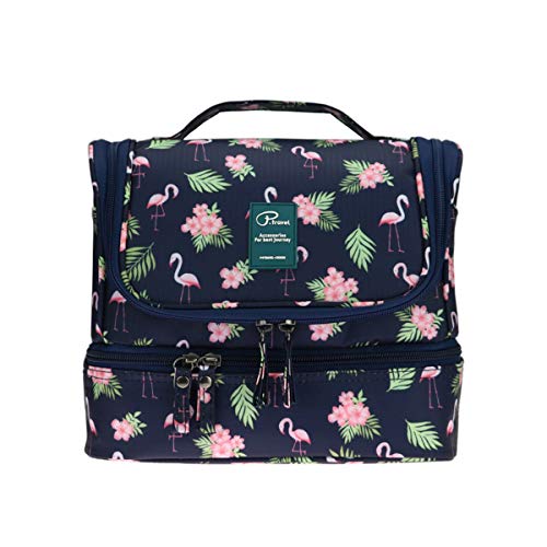 Neceser de Viaje con Gancho Colgante para Hombres y Mujeres Organizador de Bolso cosmético con manija Bolsa de Maquillaje Bolsa de diseño Lindo para Accesorios de Viaje