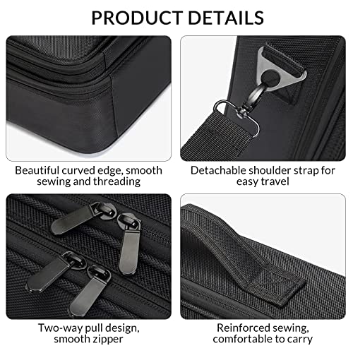 Neceser Maquillaje Portátil, Unipampa Bolsa de Maquillaje Cosméticos, Neceser de Viaje, Maleta de Makeup Profesional, Beauty Case de Viaje, Estuche de Maquillaje Impermeable con Divisores Ajustables