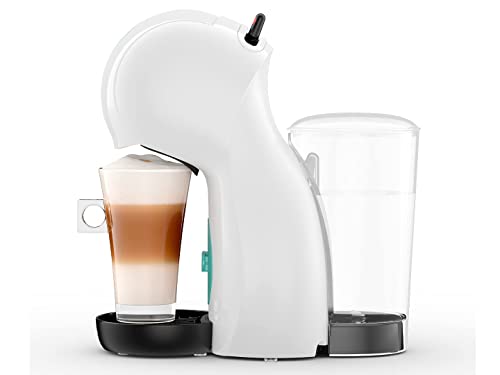 Nescafé Dolce Gusto Piccolo XS De'Longhi EDG210.W Cafetera de Cápsulas, 15 Bares de Presión, Diseño Compacto, 1400 W, Steel, Blanco