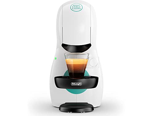 Nescafé Dolce Gusto Piccolo XS De'Longhi EDG210.W Cafetera de Cápsulas, 15 Bares de Presión, Diseño Compacto, 1400 W, Steel, Blanco