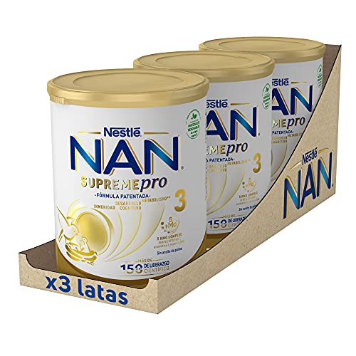 Nestlé Nan Supreme 3 Leche de Crecimiento en Polvo, 3 x 800g