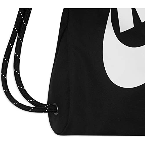 NIKE DC4245 NK HERITAGE DRAWSTRING - FA21 Sports bag unisex-adult black/black/white 1SIZE