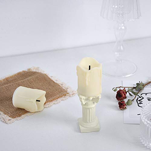 NO Pilar Romano,3 Piezas Resina Decoración Escultura Adornos Utilizado para el Banquete de Boda de la Iglesia casa Escuela Villa Modelo Hotel Club Boda escaparate 3.6X3.6X6.7cm
