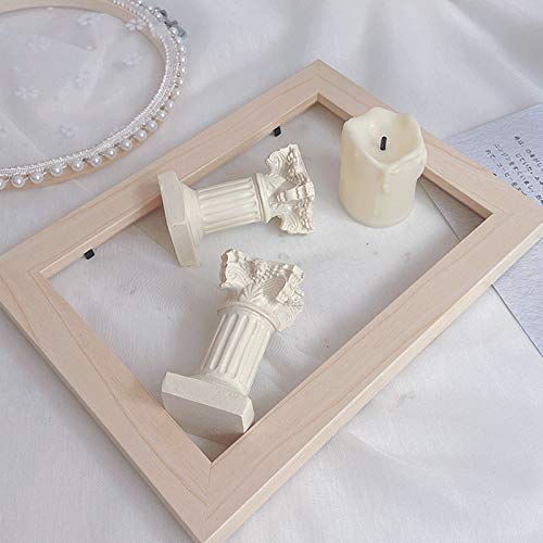 NO Pilar Romano,3 Piezas Resina Decoración Escultura Adornos Utilizado para el Banquete de Boda de la Iglesia casa Escuela Villa Modelo Hotel Club Boda escaparate 3.6X3.6X6.7cm