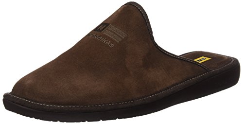 Nordikas Top Line 236, Zapatillas de Estar por casa con talón Abierto Hombre, Marrón (Moka), 43 EU