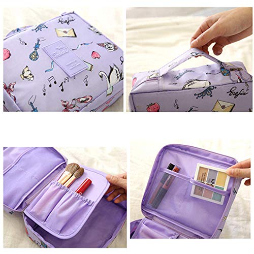 nouvelles dames voyage sac cosmétique en nylon multifonctionnel sac cosmétique étanche boîte de rangement cosmétique portable-Dinero