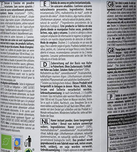 NUTRIOPS Ecomil Avena Calcio, 400 Gramos
