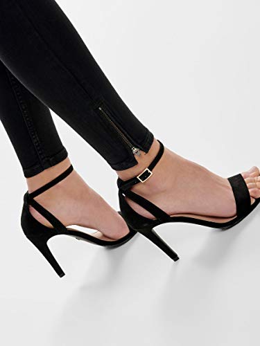 Only Onlkendell Eternal Ankle Black Vaqueros, Negro, 34 Medium para Mujer