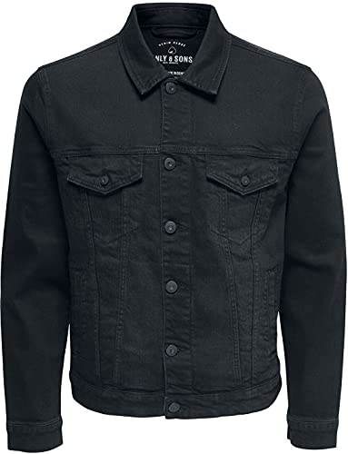 Only & Sons Onscoin Jacket PK 0453 Noos Chaqueta Vaquera, Negro (Black Denim Black Denim), Small para Hombre