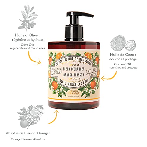 Panier des Sens Jabón líquido de Marsella Flor de Azahar - Made in France - 500 ml