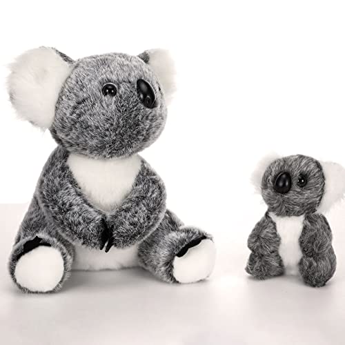 Peluche de Koala Oso 2 Piezas Juguetes de Peluche Mamá de Koala Abraza a Pequeño Koala Muñeco de Peluche de Koala Suave, 10,63 Pulgadas y 5,12 Pulgadas