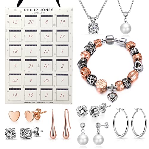 Philip Jones Calendario de Adviento de joyería creado con cristales austriacos
