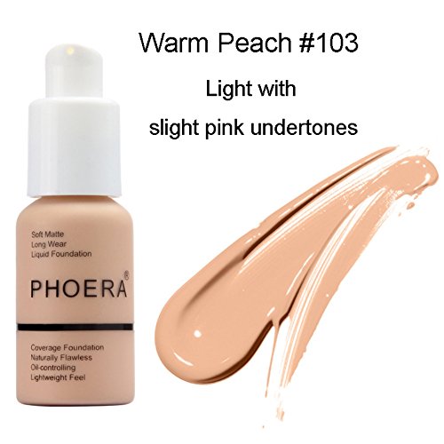 PHORA Base de maquillaje líquida natural sin defectos, cobertura completa sin defectos, nuevo corrector de aceite matificante 30 ml, 8 colores opcionales, excelente elección