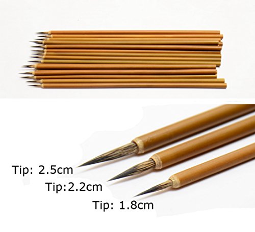Pinceles para pintura china al por mayor, línea extra fina / pinceles con contorno, 18 pzas.