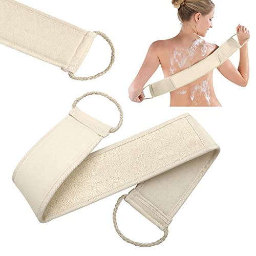 Pinkou Loofah Baño Correa Exfoliante Orgánica Masaje Back Scrubber Ducha Toalla para Hombres Mujer