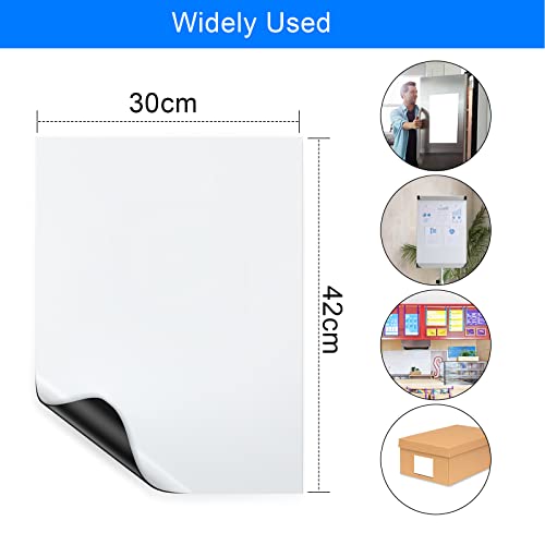 Pizarra Blanca Magnética Ninonly 30x42cm Pizarra Magnética Tablero Blanco Pizarra Magnética Autoadhesiva Whiteboard para Oficina Casa y Tienda Incluye 2 Marcadores y 3 Iconos Magnéticos A3