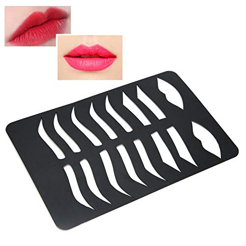 Plantilla de cejas 7 formas de cejas 1 forma de labio cejas plantillas de forma de labios para tatuajes de cejas y diseño de labios