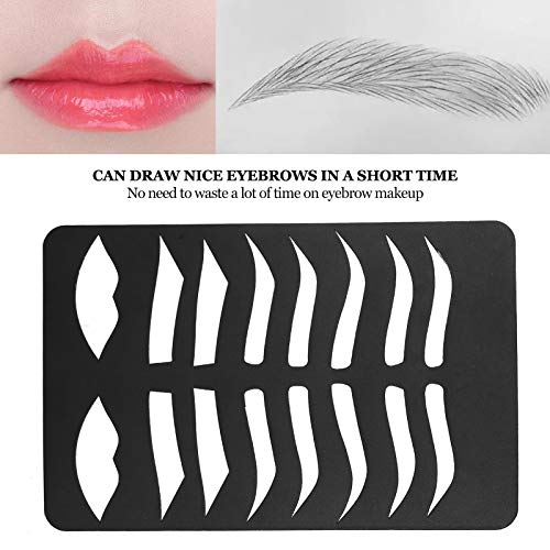 Plantilla de cejas 7 formas de cejas 1 forma de labio cejas plantillas de forma de labios para tatuajes de cejas y diseño de labios