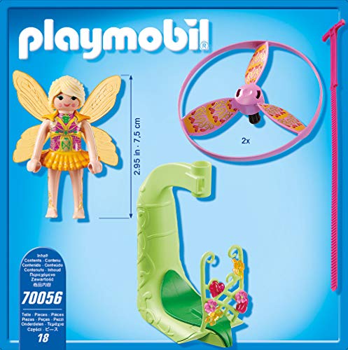 PLAYMOBIL- Sports & Action Fairy Pull String Flyer, Color carbón (70056)