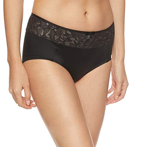 Playtex Ideal Beauty Lace Shorty Braguita Alta con Encaje, Negro (Black), 46 para Mujer
