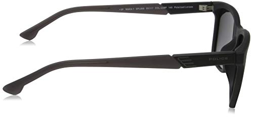 POLICE Men's WAKA 1 Sunglasses, MATT Black, 55