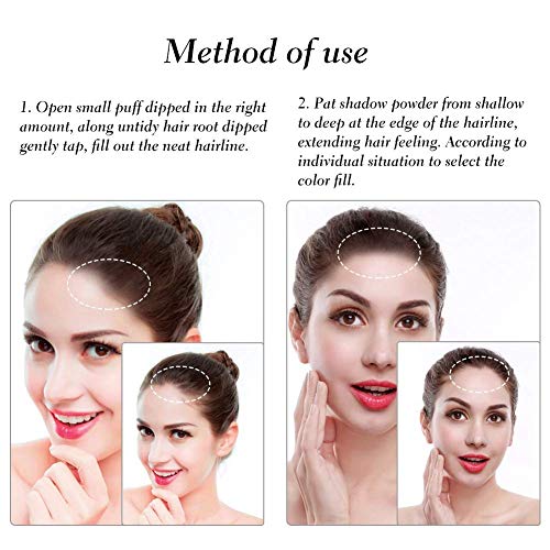 Polvo para el cabello, polvo para dar volumen al cabello, cobertura para la raíz y polvo para dar volumen al cabello Hairline Shadow Cover Up Relleno para el cabello(4#)