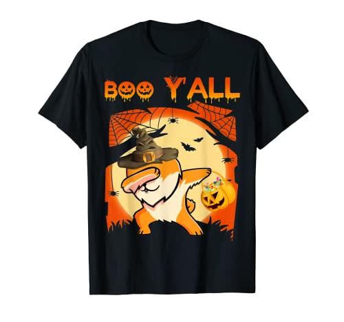 Pomeranian Dabbing Boo Y'all Ghost Halloween Dog Poison Camiseta