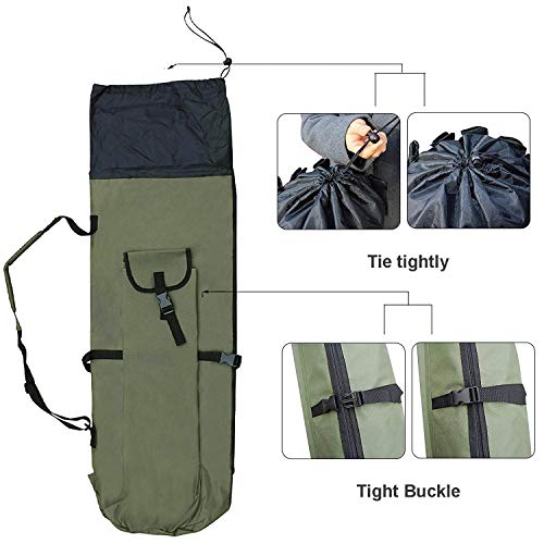 Powcan Bolsa de Pesca Estuche de caña de Pescar Oxford Organizador portátil de Alta Capacidad para Llevar caña de Pescar Bolsa de Almacenamiento de Herramientas de Pesca Impermeable al Aire Libre