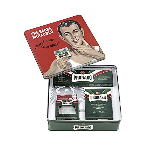 Proraso Estuche Regalo Gino Vintage, color Cranberry, 3 Unidad
