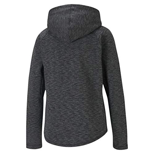 PUMA Evostripe Full-Zip Hoodie Sudadera, Mujer, Black/Heather, S