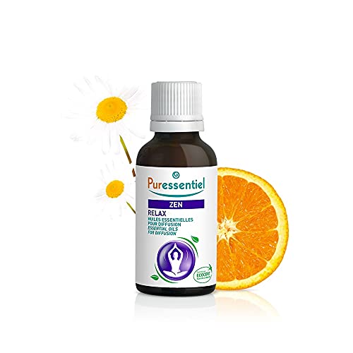 Puressentiel - Sueño & Relax - Aceites Esenciales Para Difusión Zen - 100% Puros Y Naturales - Proporciona Relajación Y Serenidad, No, Fresh, 30 Mililitro