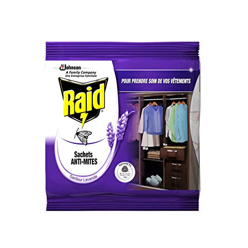 Raid 666771, Bolsitas antipolillas, aroma a lavanda, pack de 4 (4 x 18 unidades)