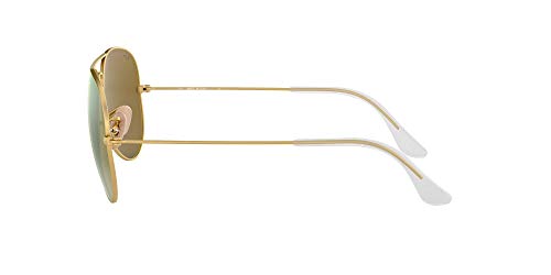 Ray-Ban Aviator Large Metal, Gafas de Sol Unisex Adulto, Dorado (Matte Gold), 58