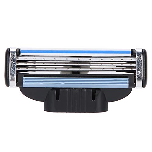 Recambios de cuchillas de afeitar, cuchilla de afeitar manual, doble tira de lubricación 16 piezas 3 capas profesional para hombres Home Salon Shop