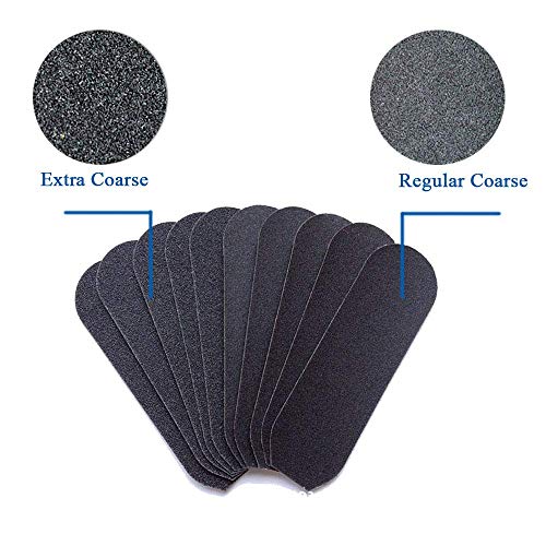 Recambios de limas para pies, recambios de papeles de lija, repuestos de limas abrasivas para pedicura, lima para pies de doble cara, color negro, paquete de 100 unidades