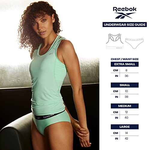 Reebok Aura-Camiseta Corta Recortada para Mujer, Color Negro, S