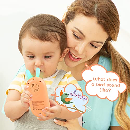Richgv Movil Bebe, Juguetes Bebe 6 Meses Telefono Juguete Mando a Distancia Conejo Teléfono para niños con Luces de Flash, Sonidos y Canciones (Rosa)