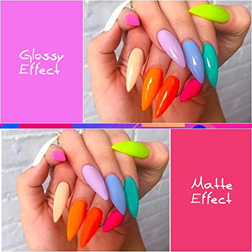 ROSALIND 20 Colores Esmalte Permanentes, Nude Negro Rojo Rosa Verde Violeta Gris Brillo Colore 7ml UV Pintauñas Permanente Para Uñas, Gel de Uñas Semipermanente Kit Manicura, Gel Nail Polish, 24PCS