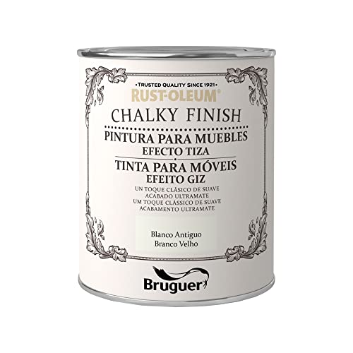 Rust-Oleum Bruguer Chalky Finish pintura para muebles Blanco Antiguo 125ml