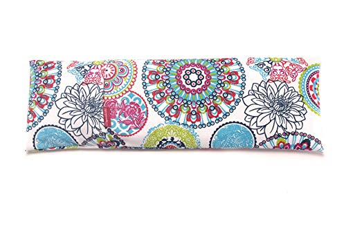 Saco Térmico de Semillas para microondas Aroma Lavanda, Azahar o Romero para aplicar Calor seco Natural con funda lavable Flores Multicolor (Azahar, M (50 x 15 CM))