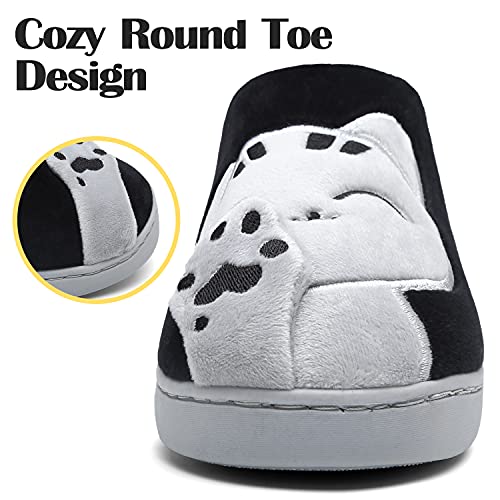 SAGUARO Invierno Zapatillas con Cálido Forrado Mujer Antideslizante Planas Slippers Hombre Mulliditas Confortable Zapatilla Suave Ligero, Negro 41/42 EU=42/43 CN