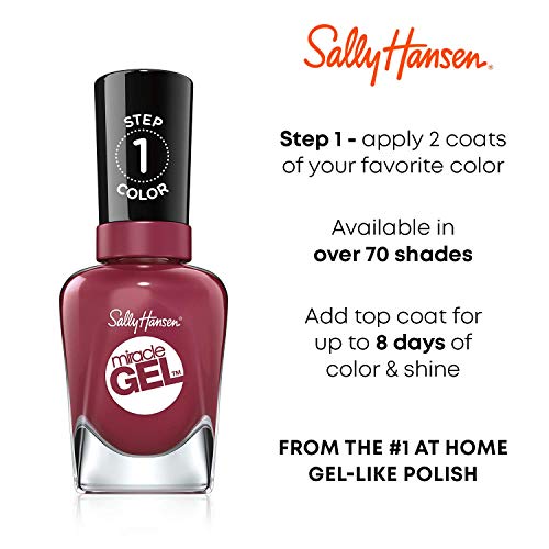 SALLY HANSEN - Miracle Gel Nail Polish Electric Pop - 0.5 fl. oz. (14.7 ml)